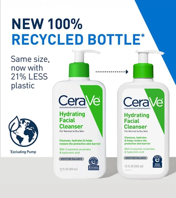 Cerave Hydrating Cleanser Normal to Dry Skin Hyaluronic Acid 236ML 3 Cerave Hydrating Cleanser Normal to Dry Skin Hyaluronic Acid 236ML